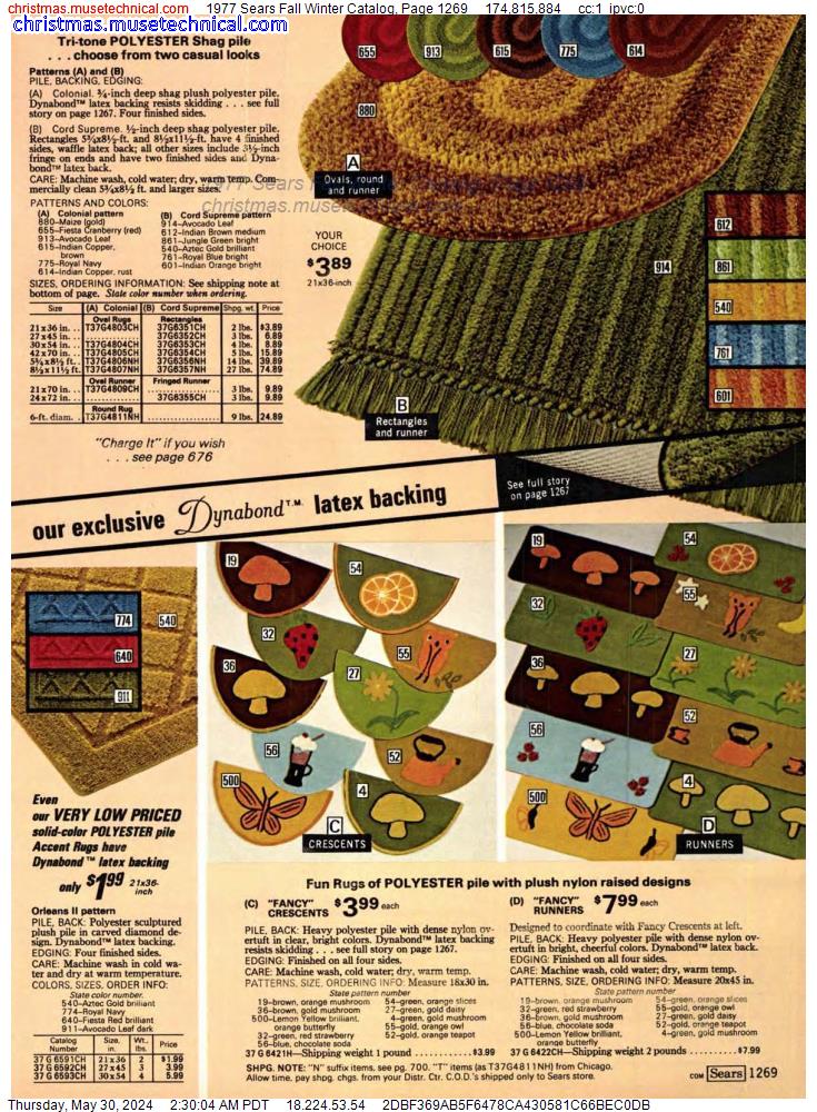 1977 Sears Fall Winter Catalog, Page 1269
