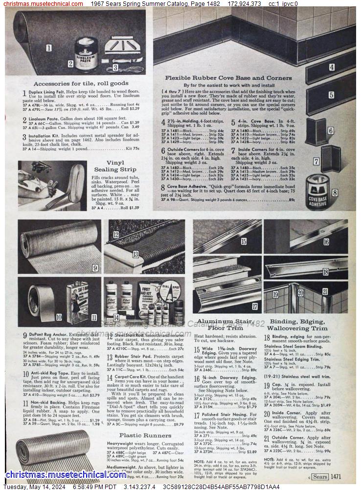1967 Sears Spring Summer Catalog, Page 1482