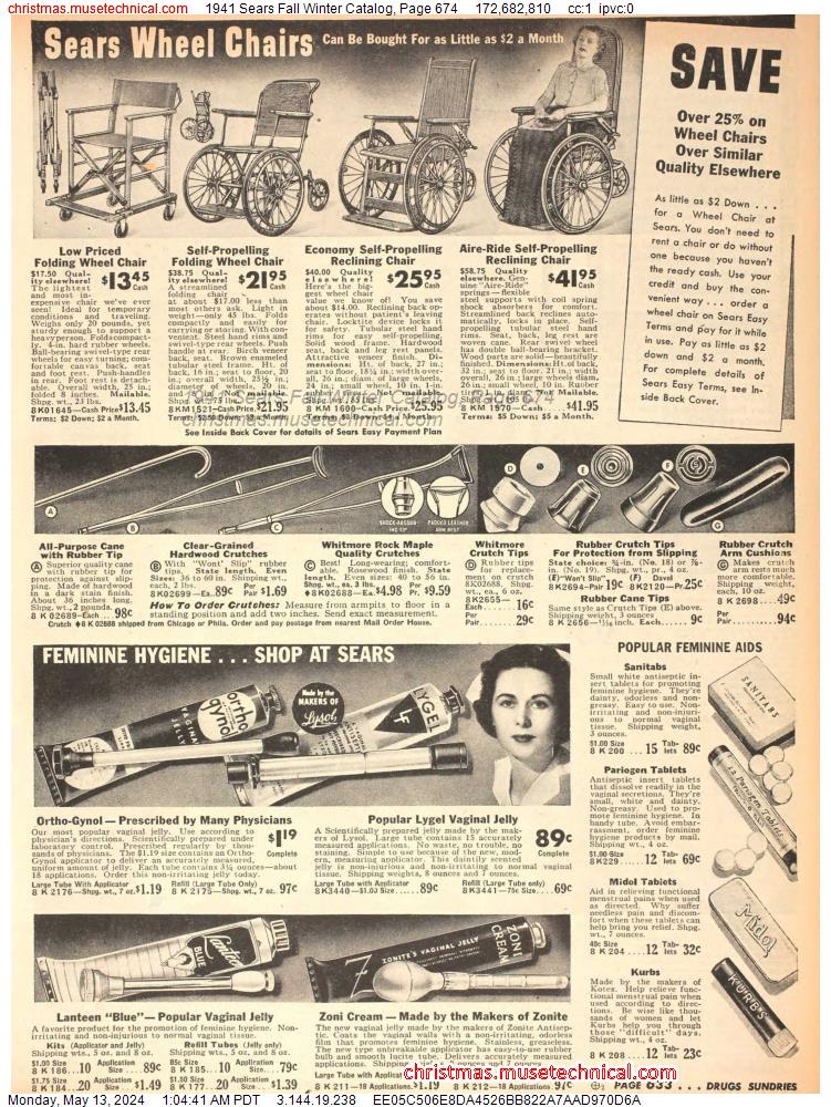 1941 Sears Fall Winter Catalog, Page 674