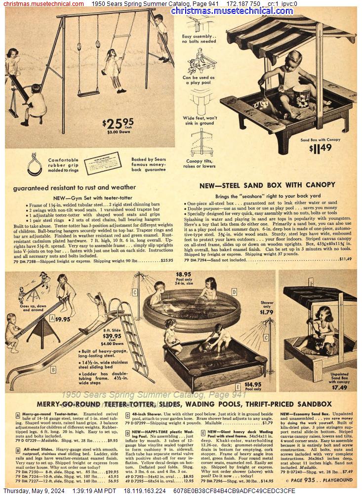 1950 Sears Spring Summer Catalog, Page 941