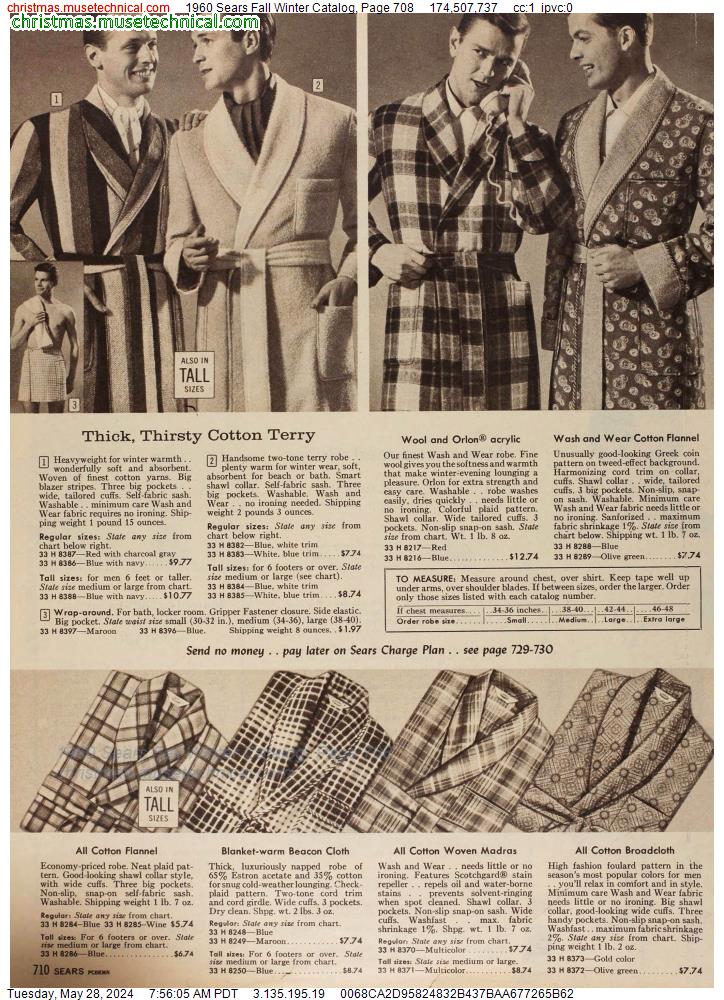 1960 Sears Fall Winter Catalog, Page 708