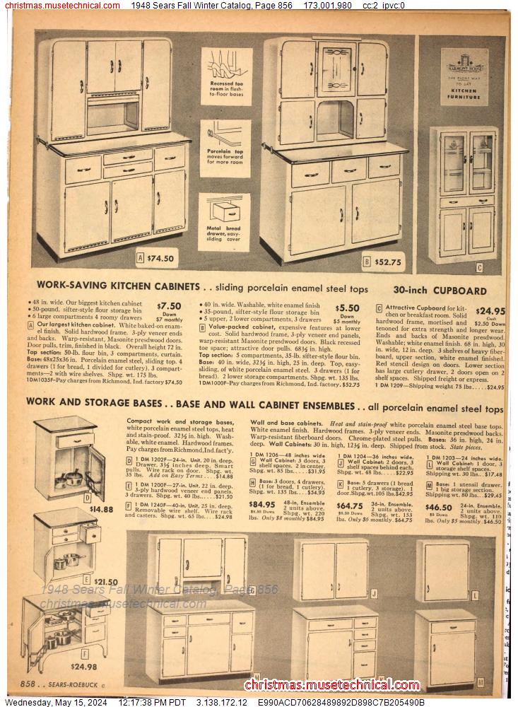 1948 Sears Fall Winter Catalog, Page 856