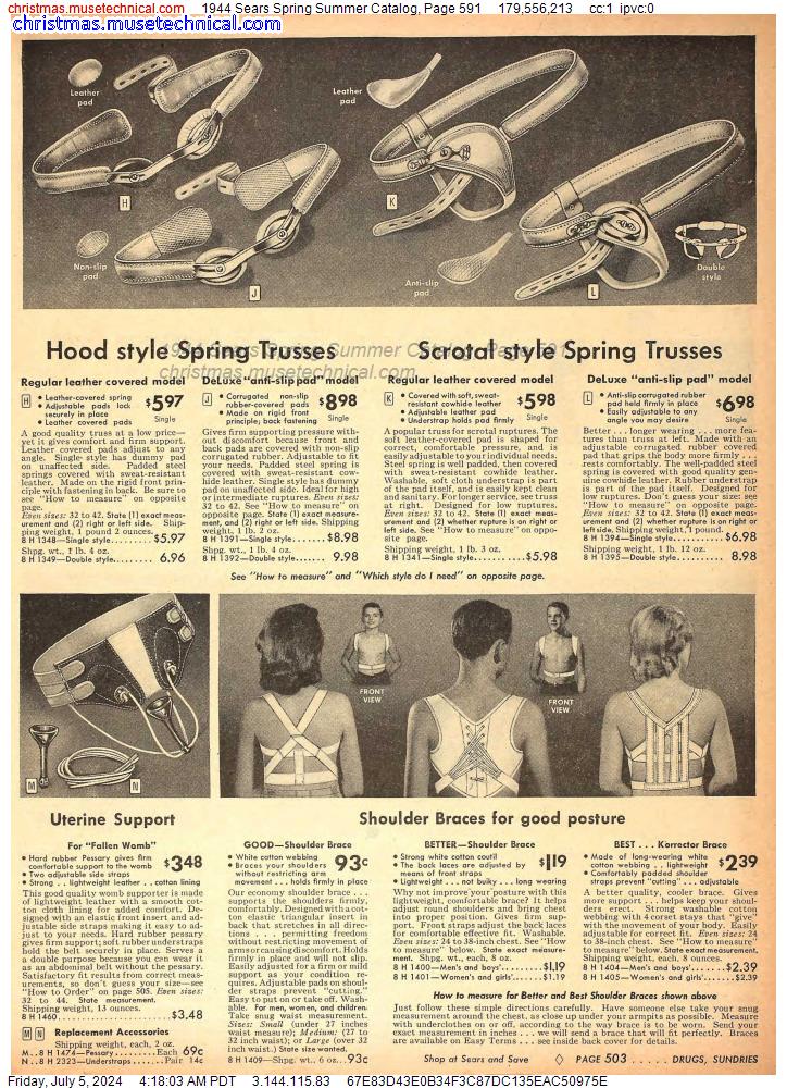 1944 Sears Spring Summer Catalog, Page 591