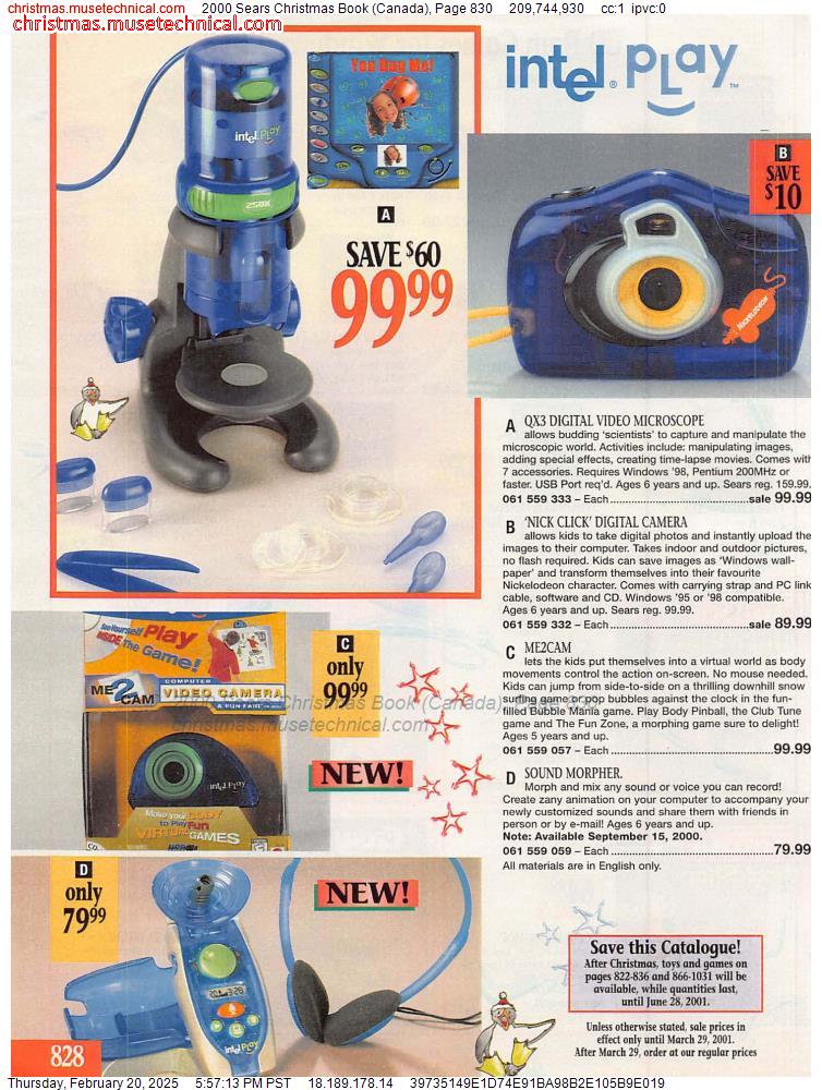 2000 Sears Christmas Book (Canada), Page 830