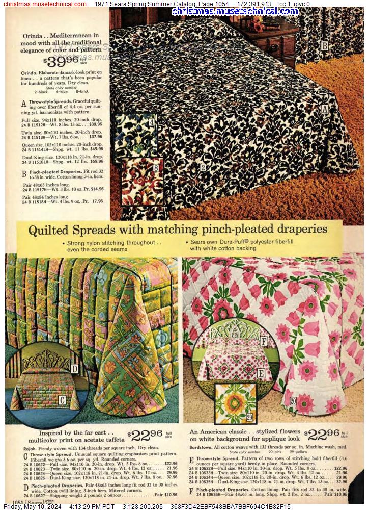 1971 Sears Spring Summer Catalog, Page 1054
