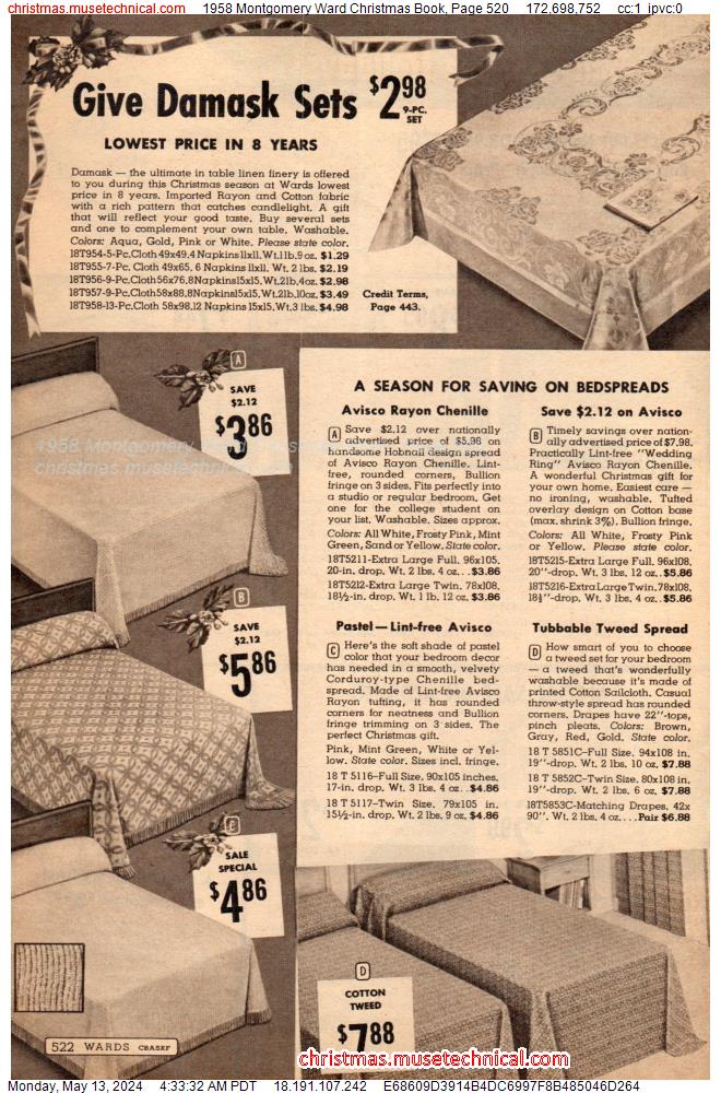 1958 Montgomery Ward Christmas Book, Page 520