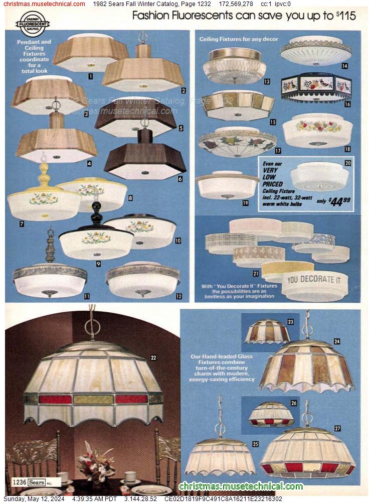 1982 Sears Fall Winter Catalog, Page 1232