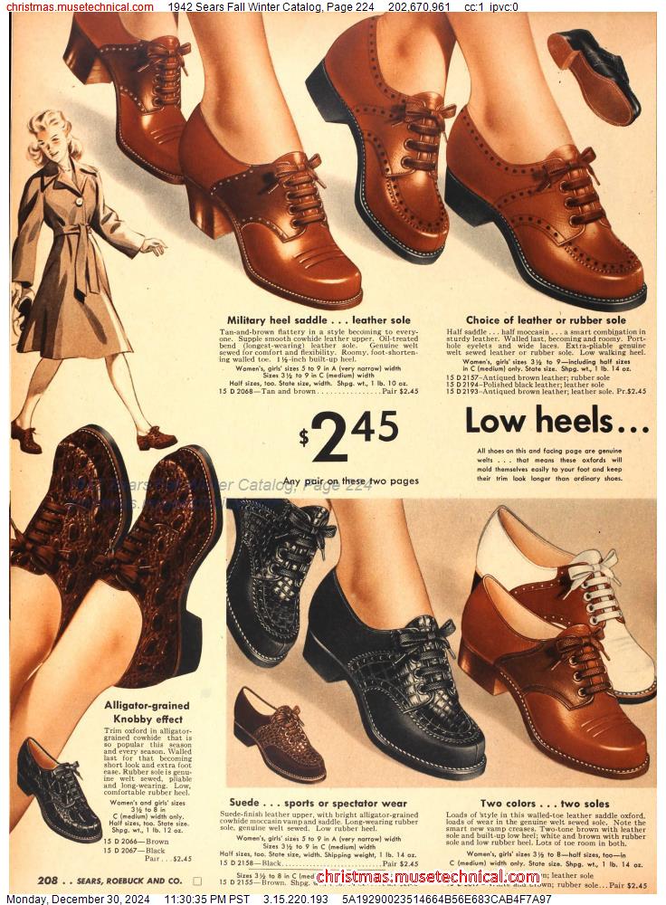 1942 Sears Fall Winter Catalog, Page 224