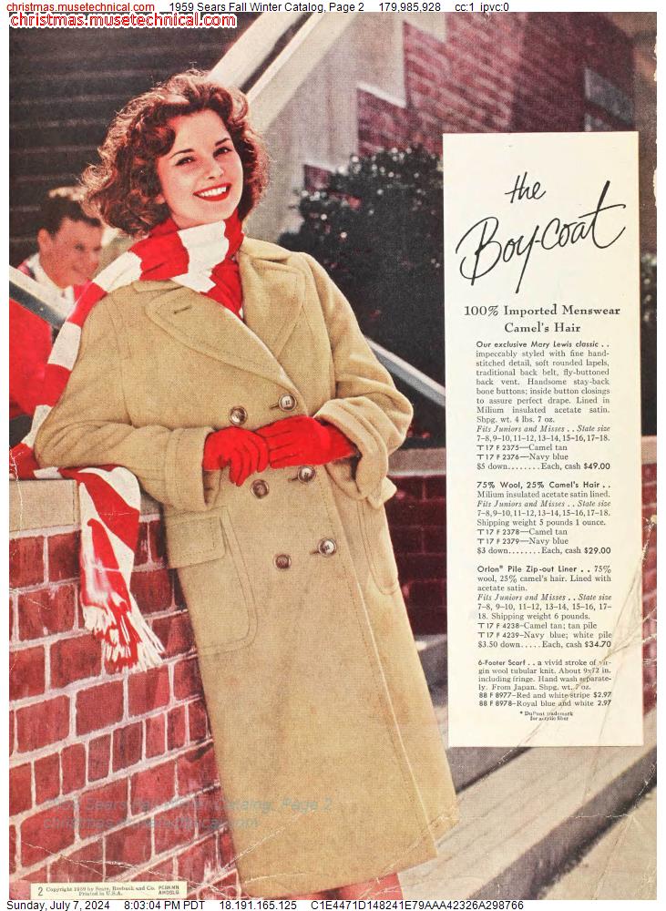 1959 Sears Fall Winter Catalog, Page 2