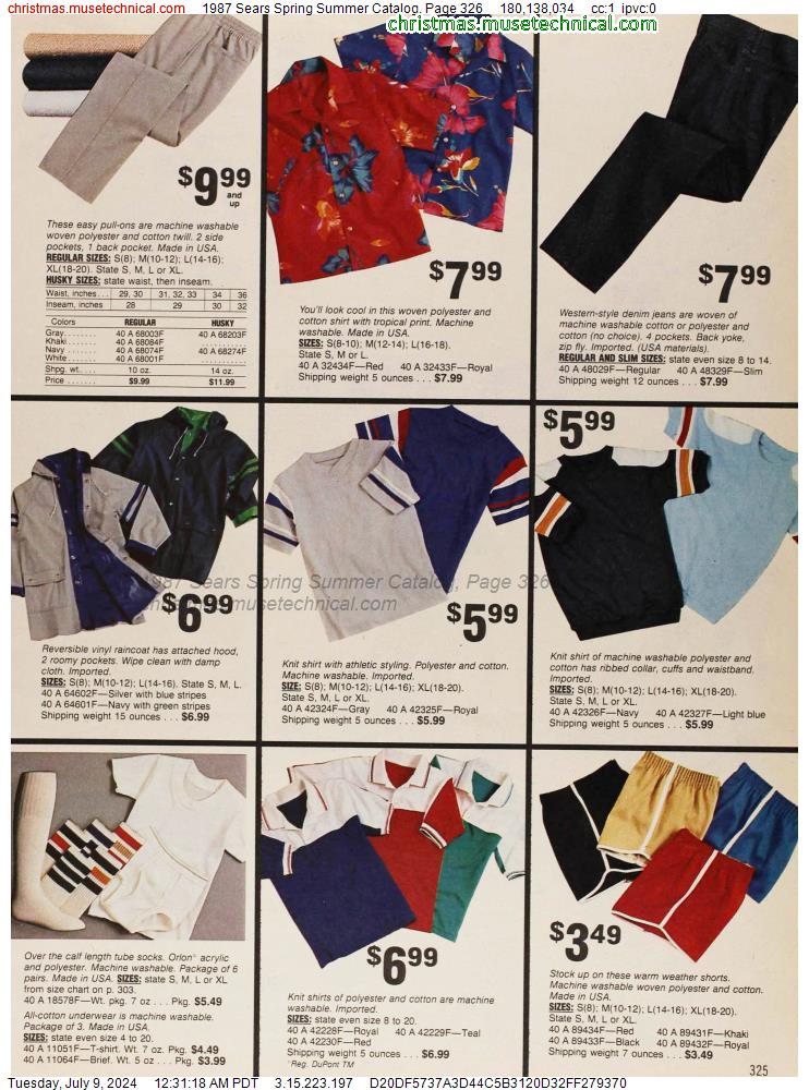 1987 Sears Spring Summer Catalog, Page 326