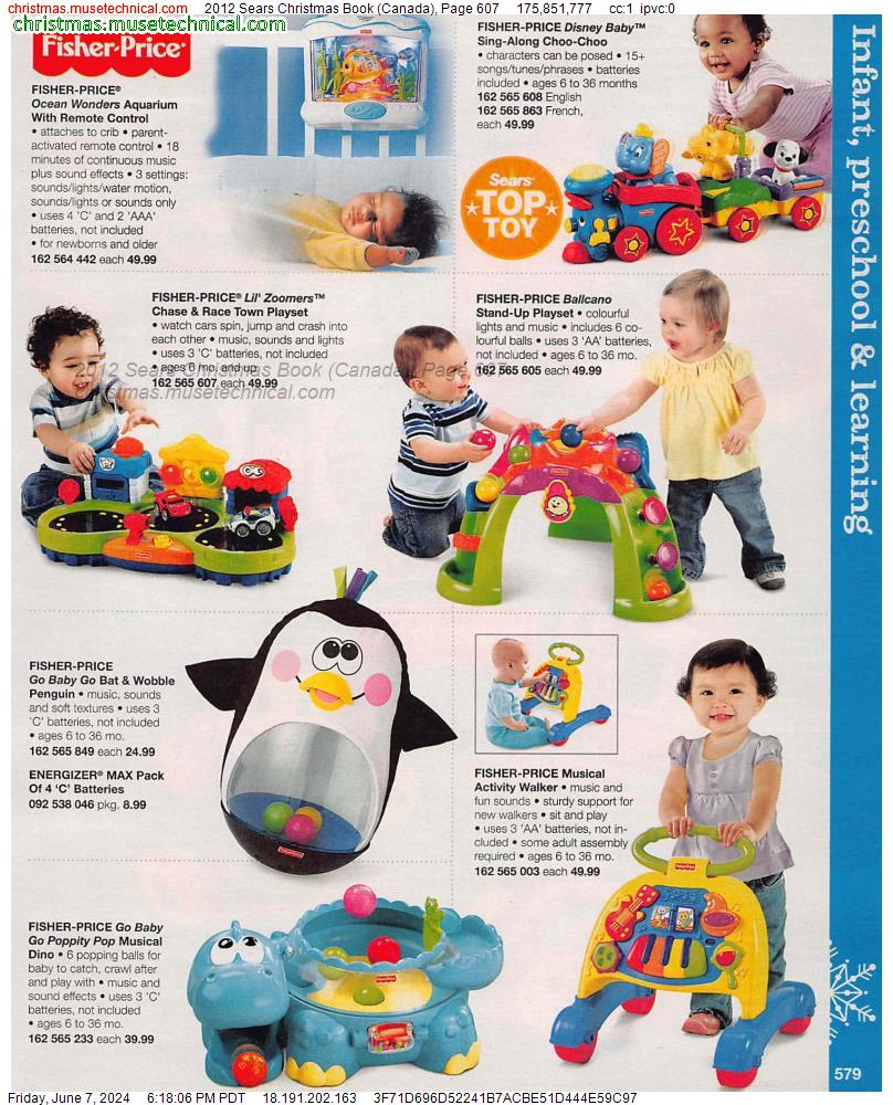 2012 Sears Christmas Book (Canada), Page 607