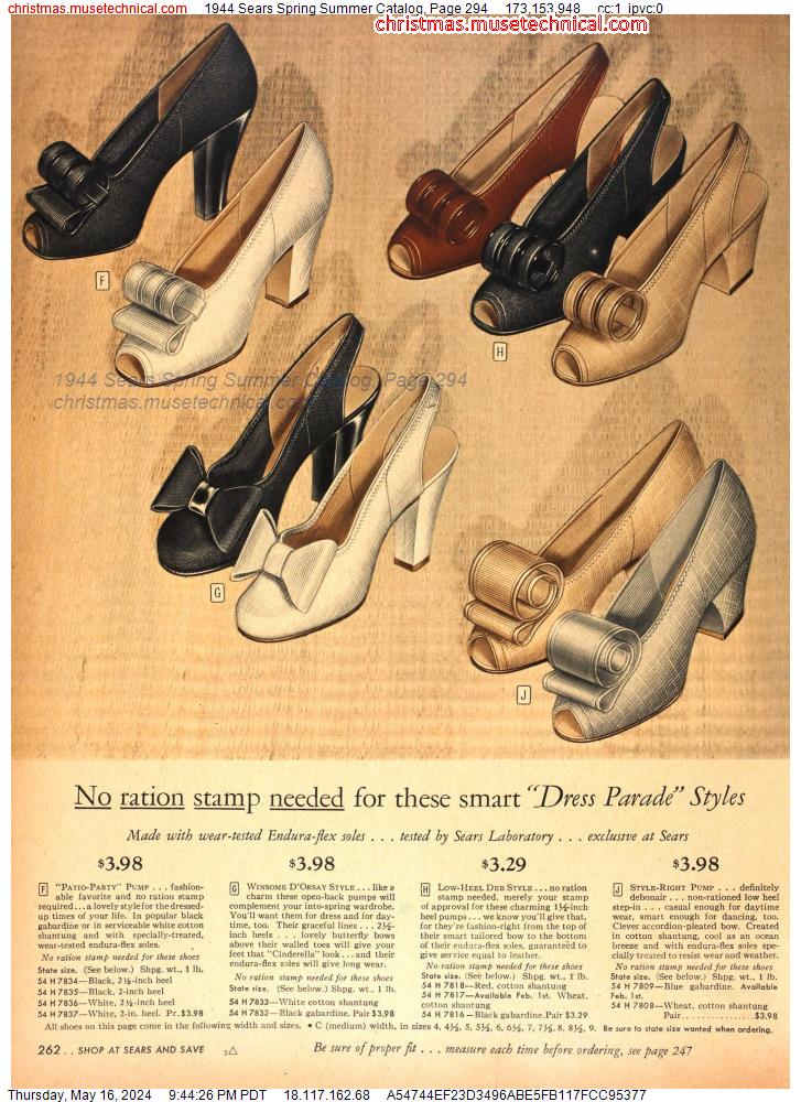 1944 Sears Spring Summer Catalog, Page 294