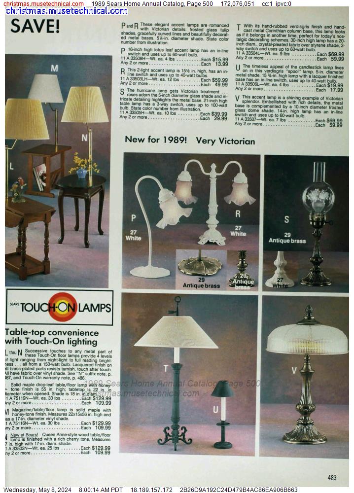 1989 Sears Home Annual Catalog, Page 500