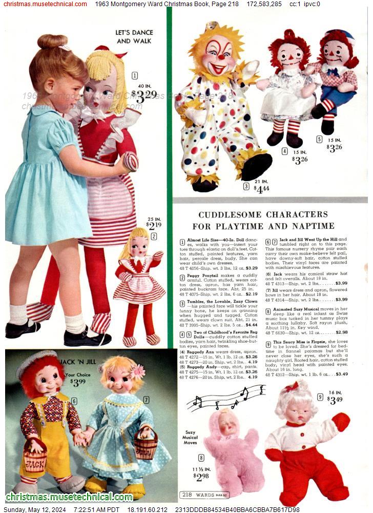 1963 Montgomery Ward Christmas Book, Page 218