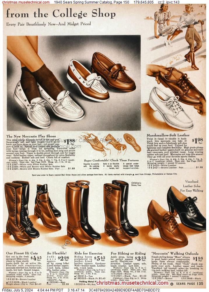 1940 Sears Spring Summer Catalog, Page 150