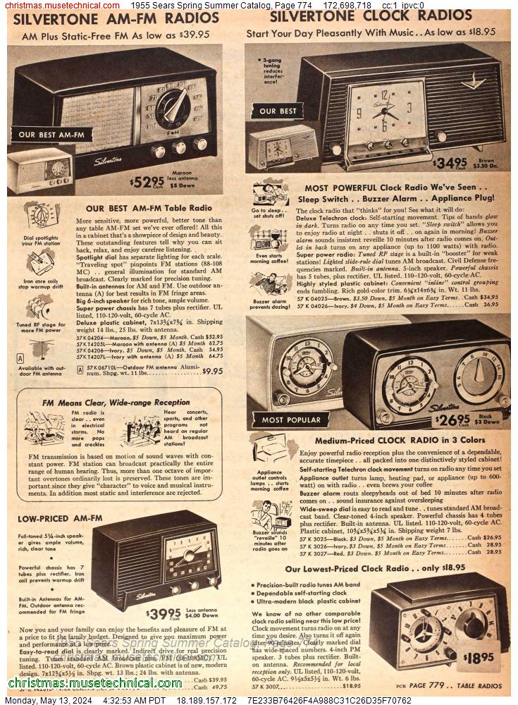 1955 Sears Spring Summer Catalog, Page 774