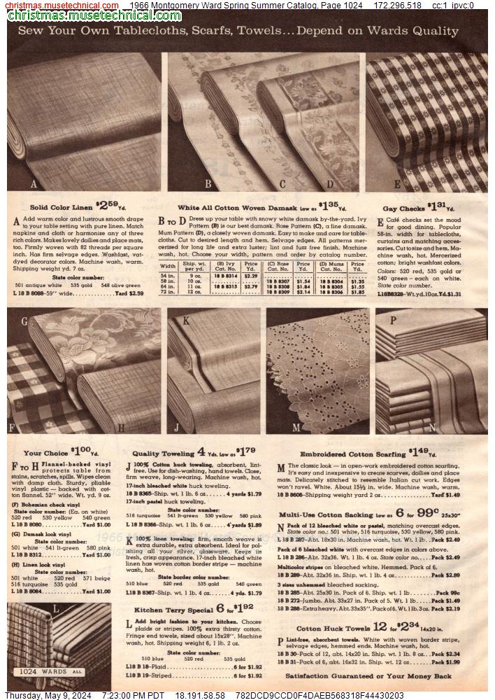 1966 Montgomery Ward Spring Summer Catalog, Page 1024