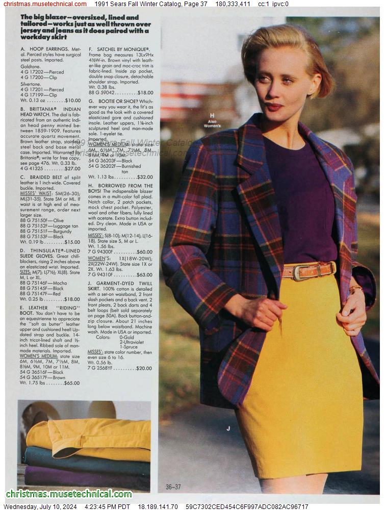 1991 Sears Fall Winter Catalog, Page 37