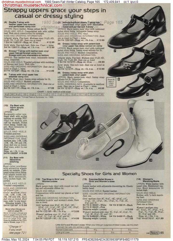 1980 Sears Fall Winter Catalog, Page 165