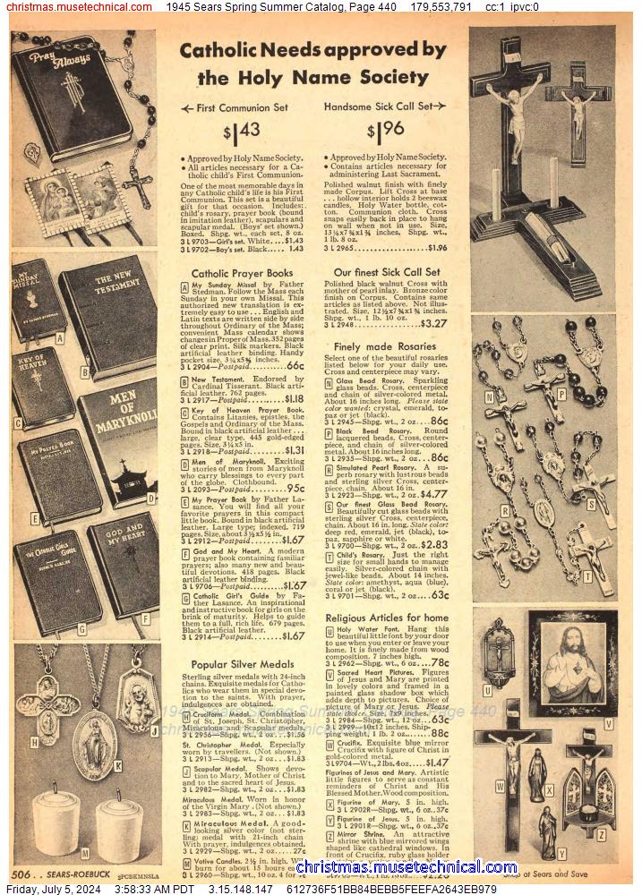 1945 Sears Spring Summer Catalog, Page 440
