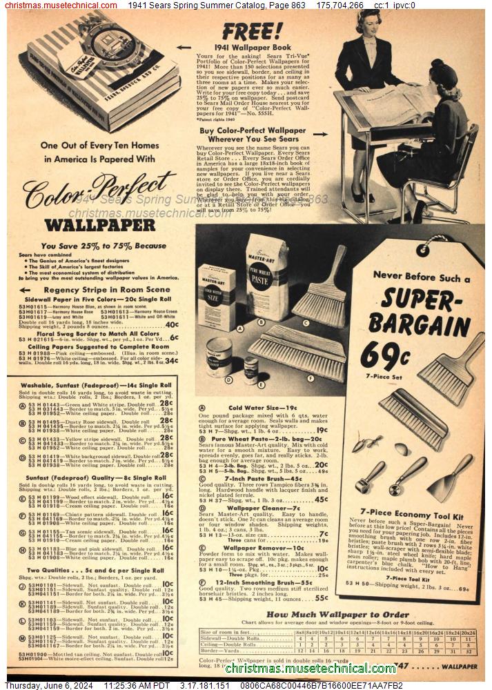 1941 Sears Spring Summer Catalog, Page 863