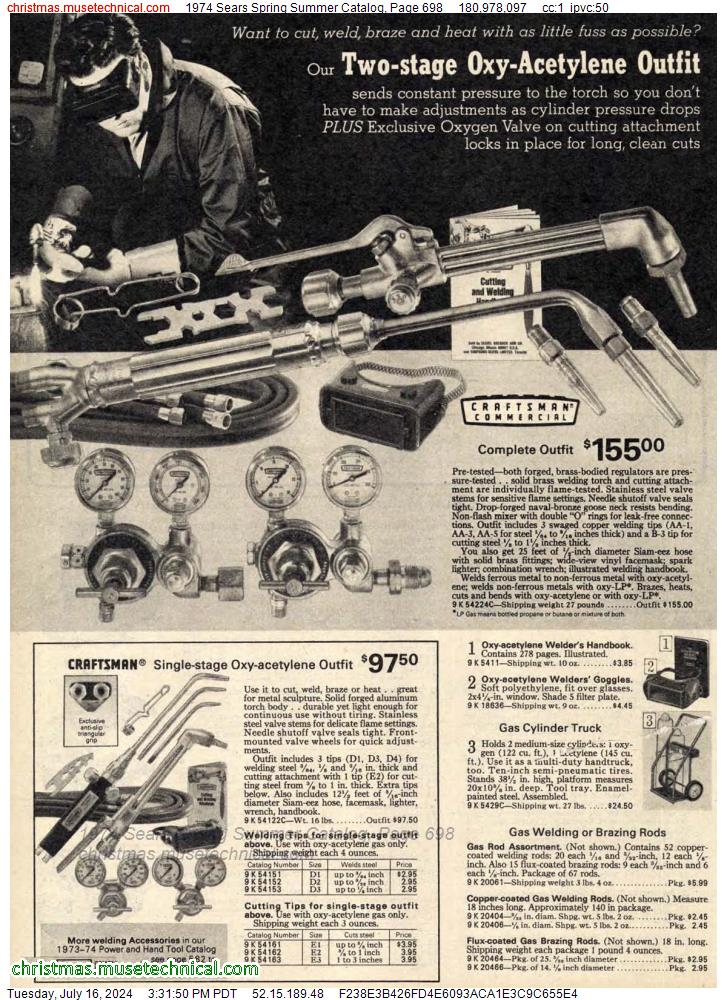 1974 Sears Spring Summer Catalog, Page 698
