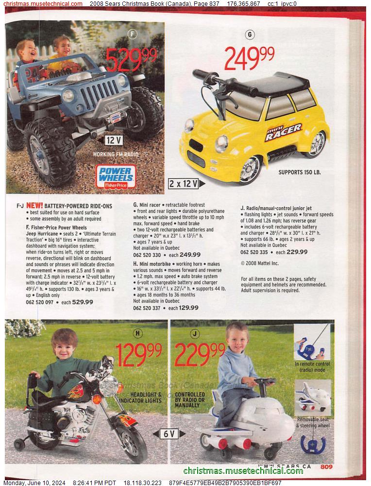 2008 Sears Christmas Book (Canada), Page 837