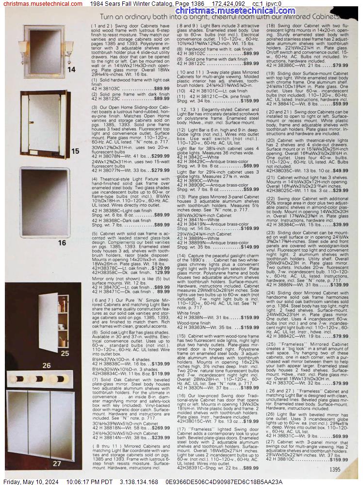 1984 Sears Fall Winter Catalog, Page 1386