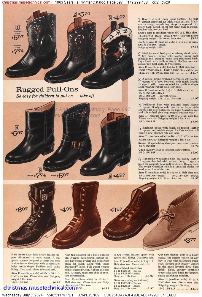 1963 Sears Fall Winter Catalog, Page 597