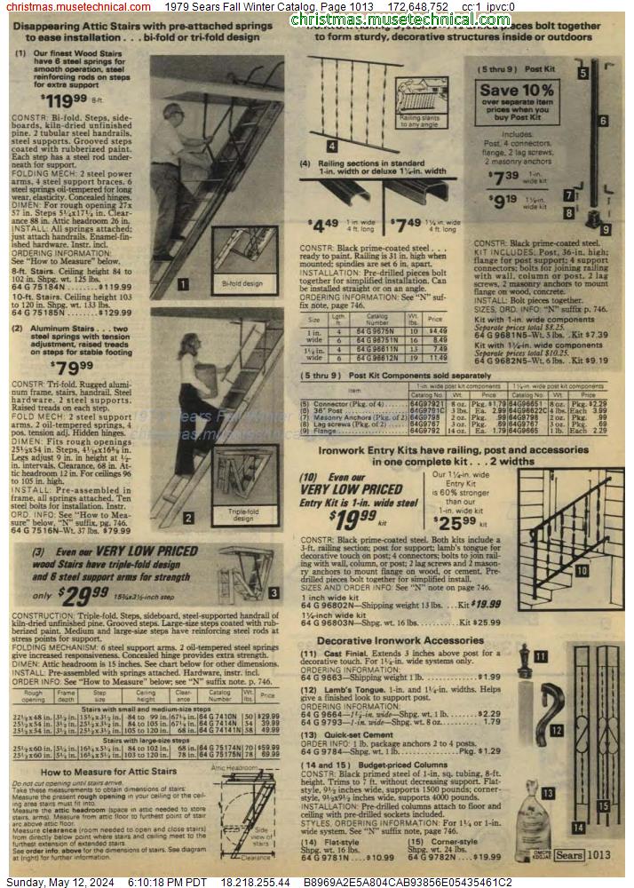 1979 Sears Fall Winter Catalog, Page 1013