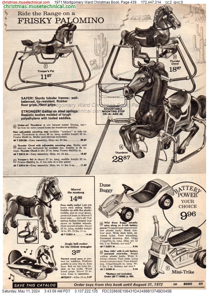 1971 Montgomery Ward Christmas Book, Page 439