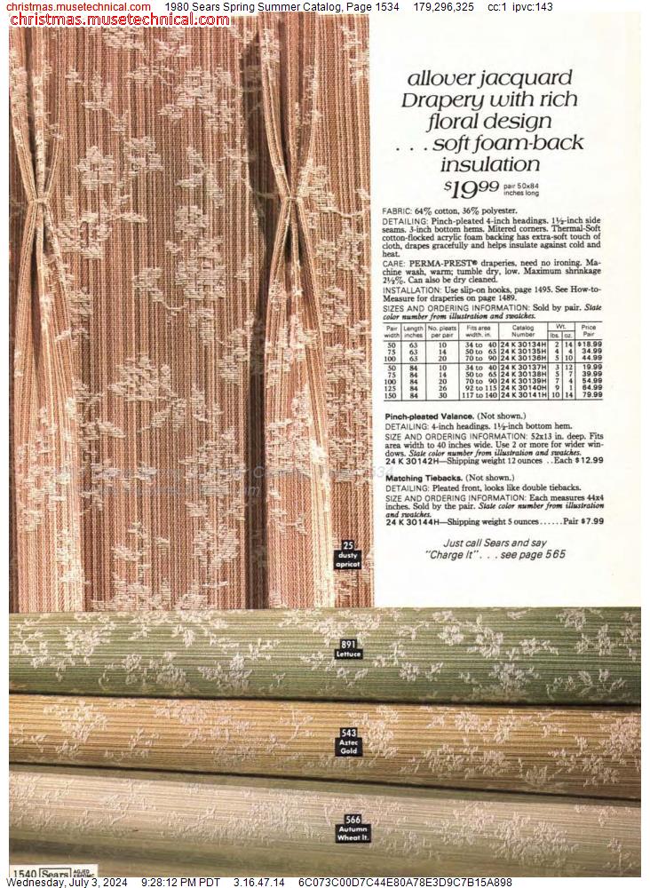 1980 Sears Spring Summer Catalog, Page 1534
