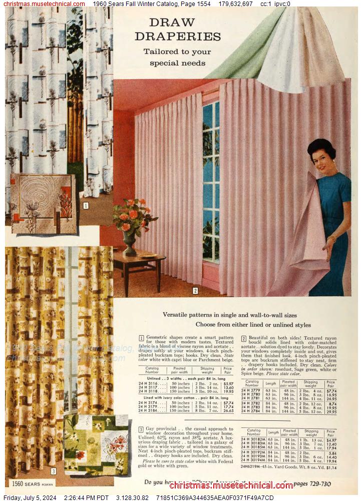 1960 Sears Fall Winter Catalog, Page 1554