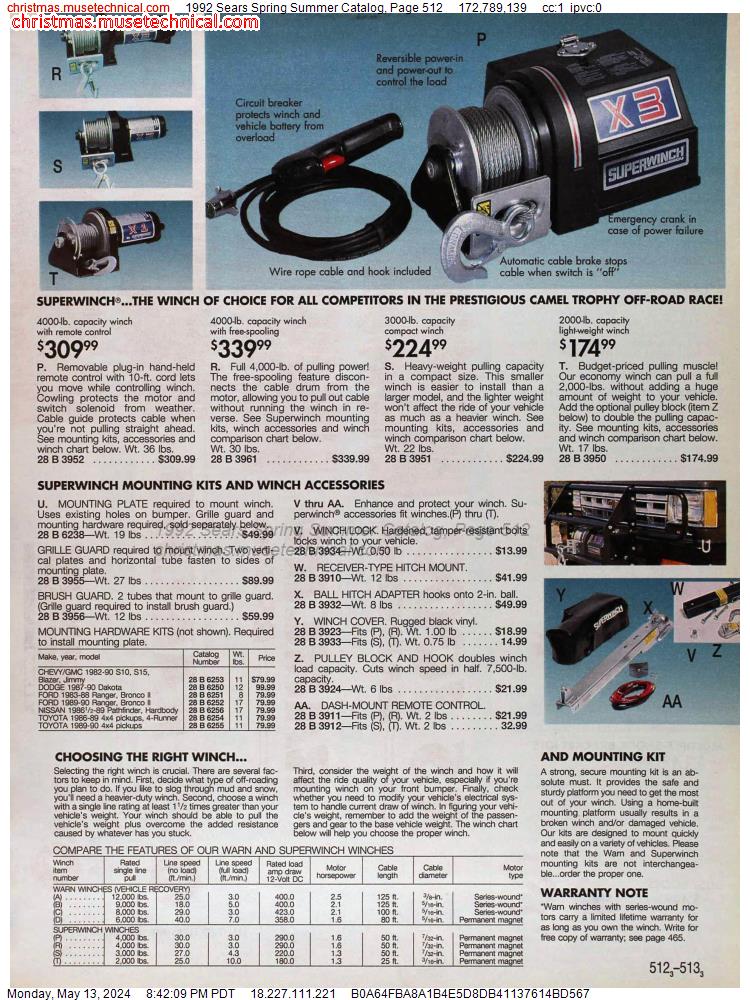 1992 Sears Spring Summer Catalog, Page 512