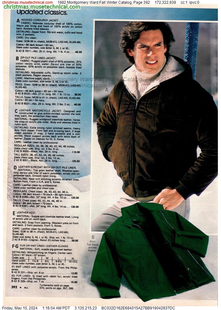 1982 Montgomery Ward Fall Winter Catalog, Page 392