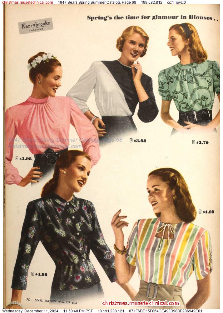 1947 Sears Spring Summer Catalog, Page 68