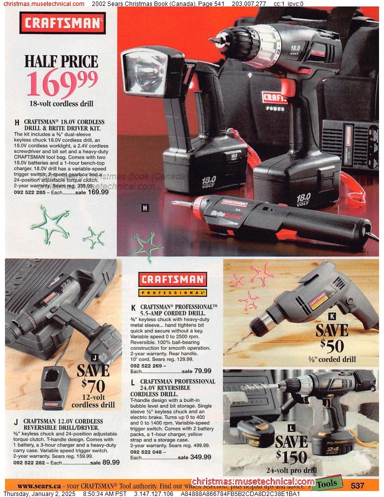 2002 Sears Christmas Book (Canada), Page 541