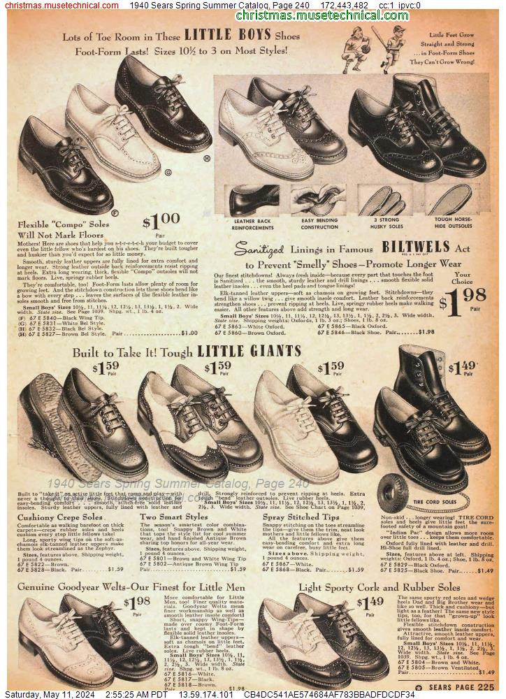1940 Sears Spring Summer Catalog, Page 240