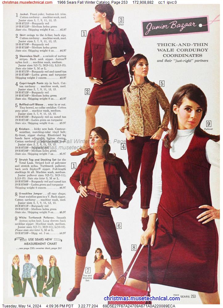 1966 Sears Fall Winter Catalog, Page 253