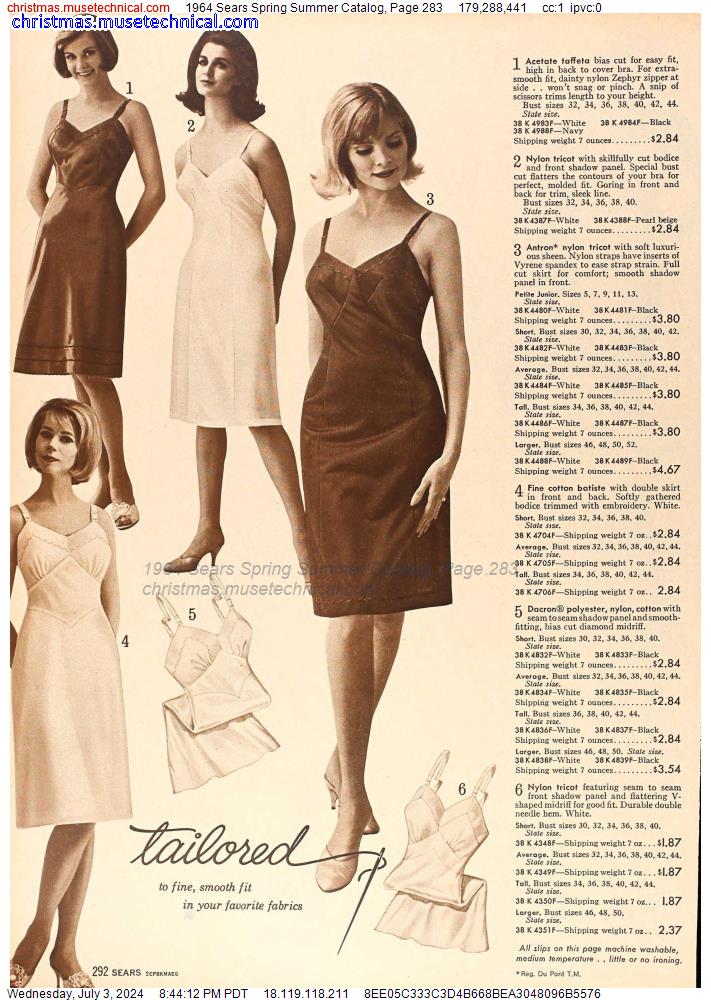 1964 Sears Spring Summer Catalog, Page 283