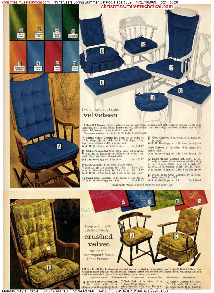 1971 Sears Spring Summer Catalog, Page 1002
