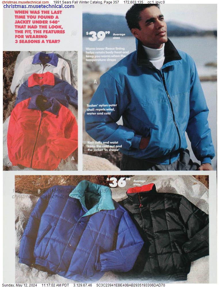 1991 Sears Fall Winter Catalog, Page 357