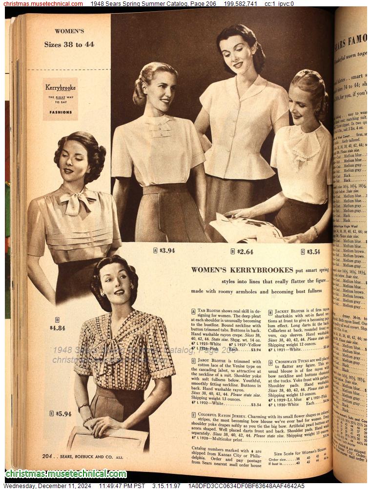 1948 Sears Spring Summer Catalog, Page 206