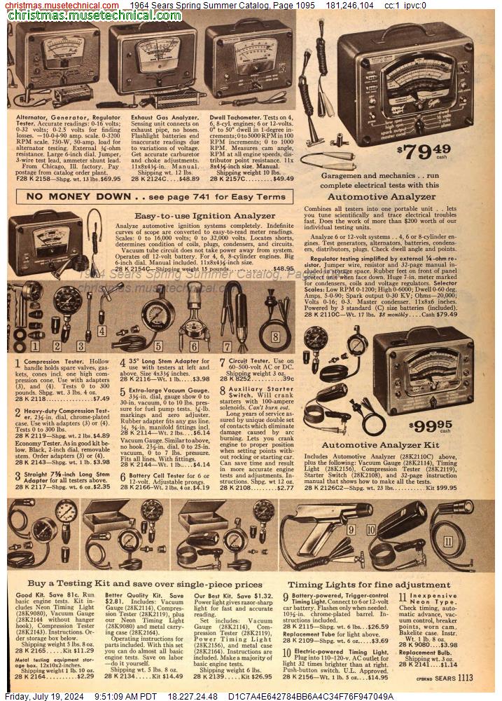 1964 Sears Spring Summer Catalog, Page 1095