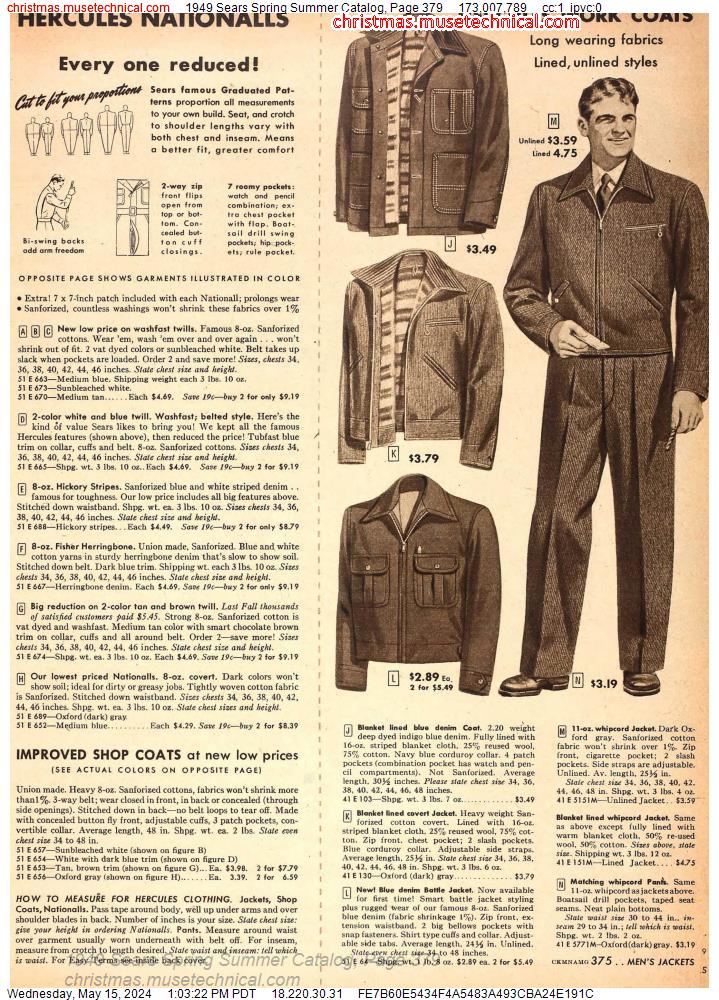 1949 Sears Spring Summer Catalog, Page 379
