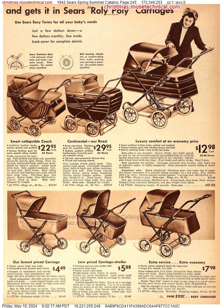 1942 Sears Spring Summer Catalog, Page 245