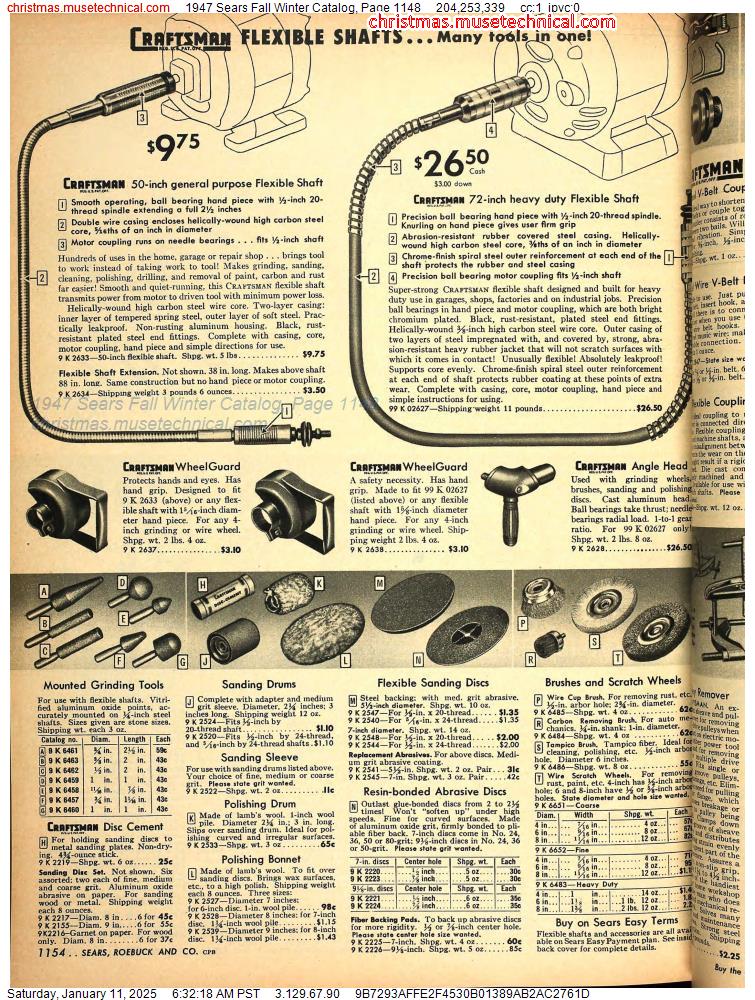 1947 Sears Fall Winter Catalog, Page 1148