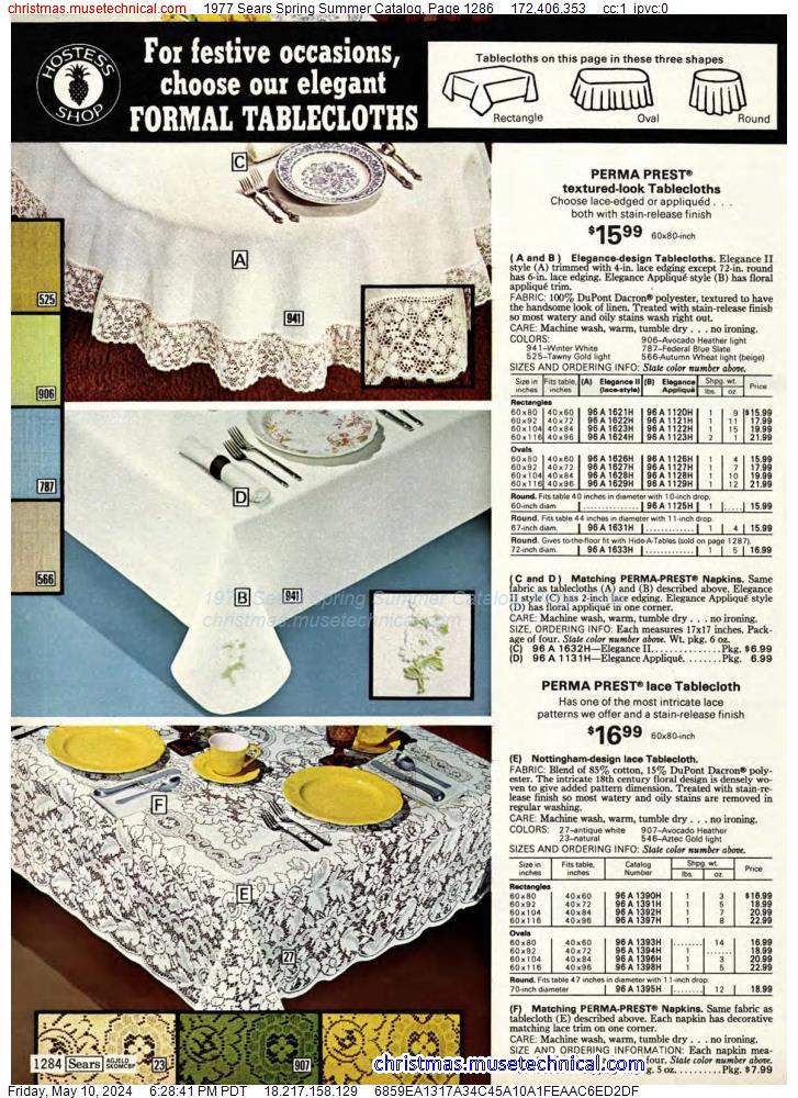 1977 Sears Spring Summer Catalog, Page 1286