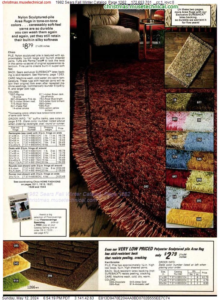 1982 Sears Fall Winter Catalog, Page 1262