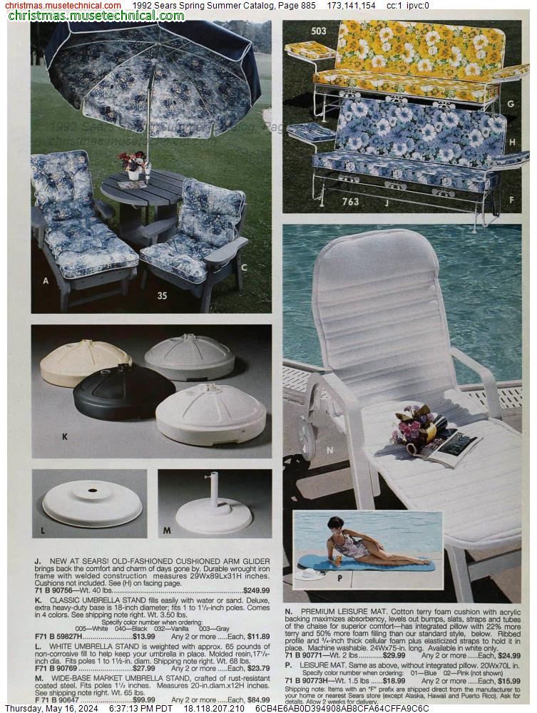 1992 Sears Spring Summer Catalog, Page 885